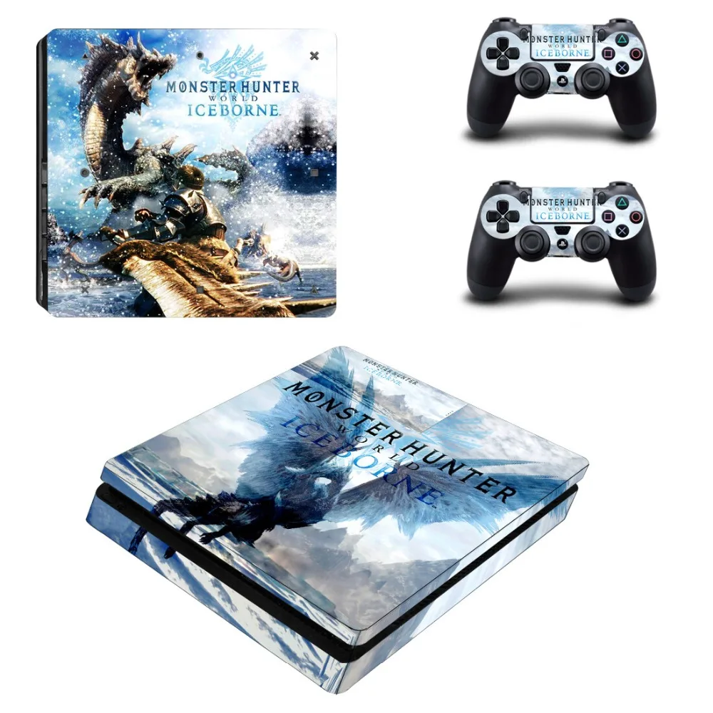 Monster Hunter World Iceborne PS4 тонкий стикер кожи для playstation 4 консоль и контроллеры PS4 тонкий стикер кожи наклейка
