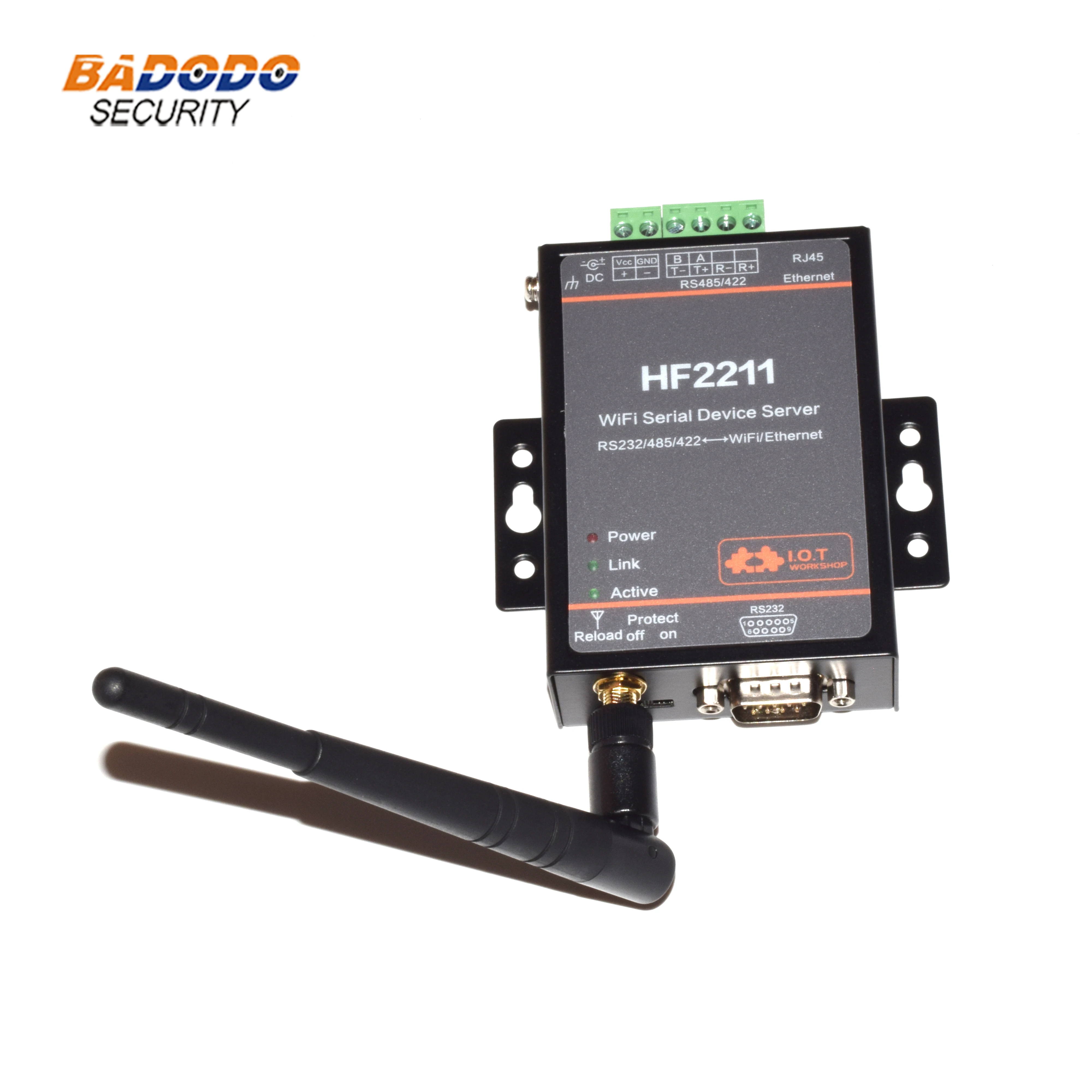 HF2211 последовательный сервер RS232/RS422/RS485 к WiFi/Ethernet, поддержка TCP/IP/Telnet/Modbus TCP протокол, маршрутизатор или мост сетевой режим