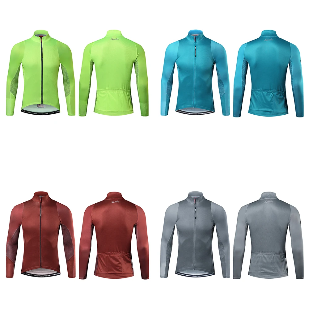 Веломайка Santic мужская с длинным рукавом топ рубашка для горного велосипеда