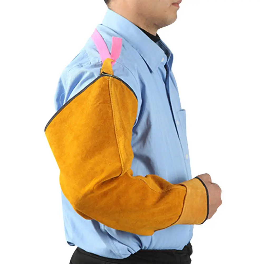 Heat Resistant Welding Arm Sleeves Button Closure Safety Work Spark Protection Guard Dropshipping |