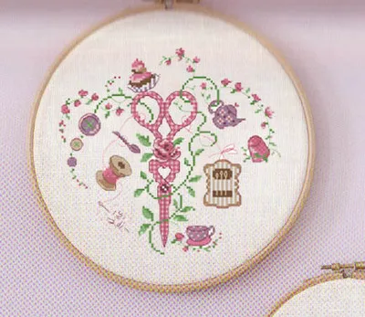 

Иглы и нитки, ножницы для вышивки крестиком, Экологичная хлопковая нитка для вышивки, украшение для дома, подвесная картина, подарок