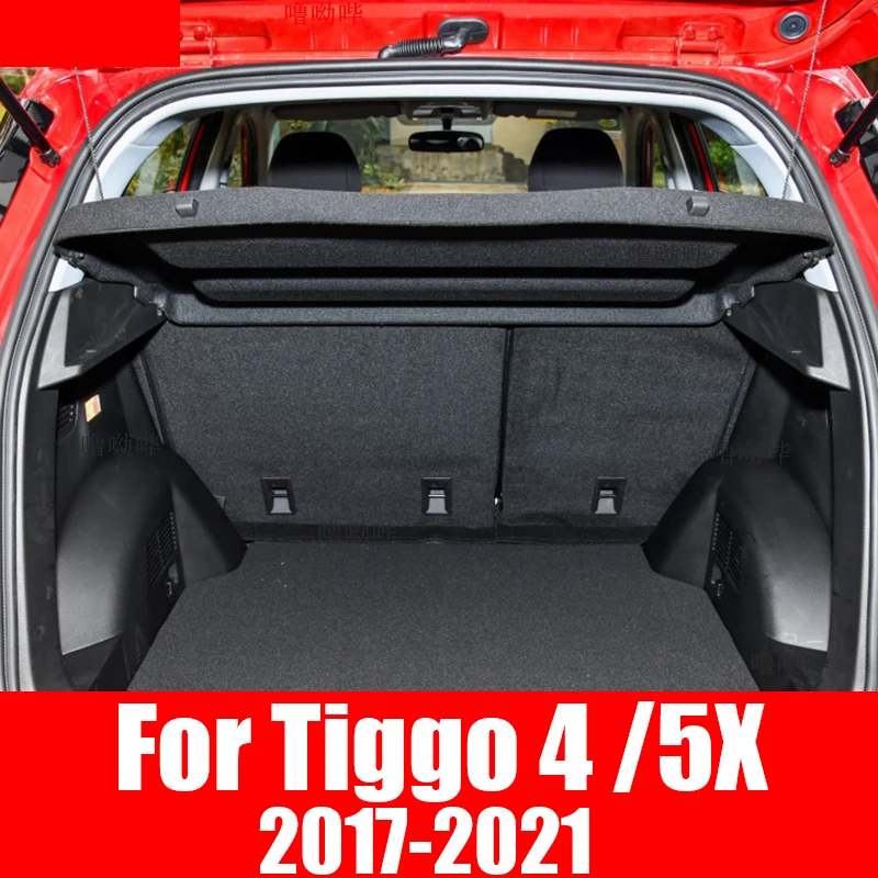 Rear Trunk Curtain Trunks Partition Cover Parcel Shelf Interior Modification Panel For tiggo 4 5x 2017 to 2021 Car Accessories