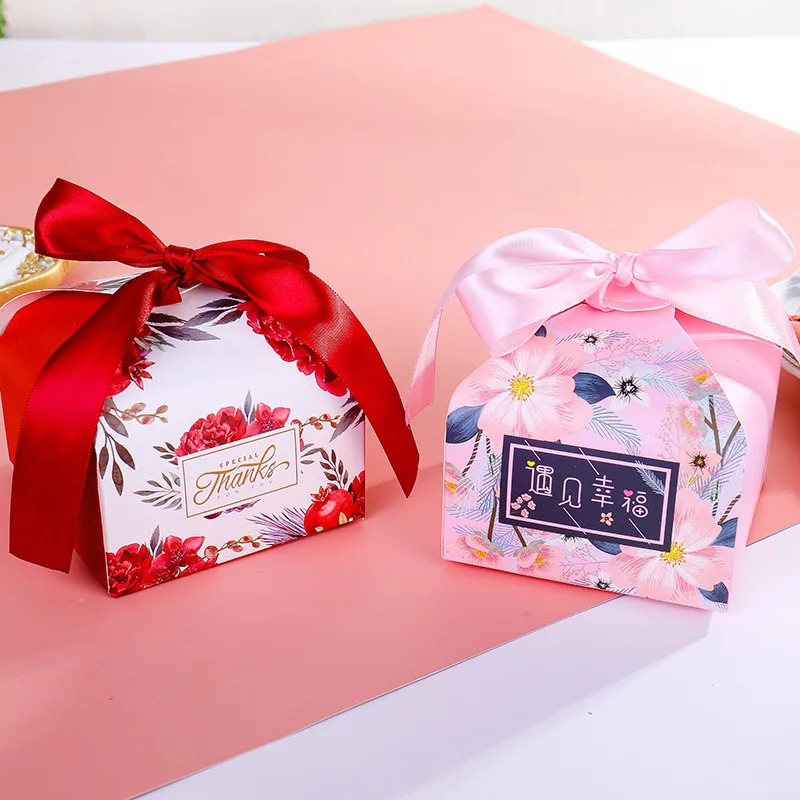 Европейская бумажная упаковка для свадебного торжества конфеты коробка из