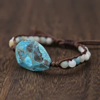 new rope wrap bracelet natural stones labradorite boho long friendship bracelet unique handmade ethnic bracelets dropshipping