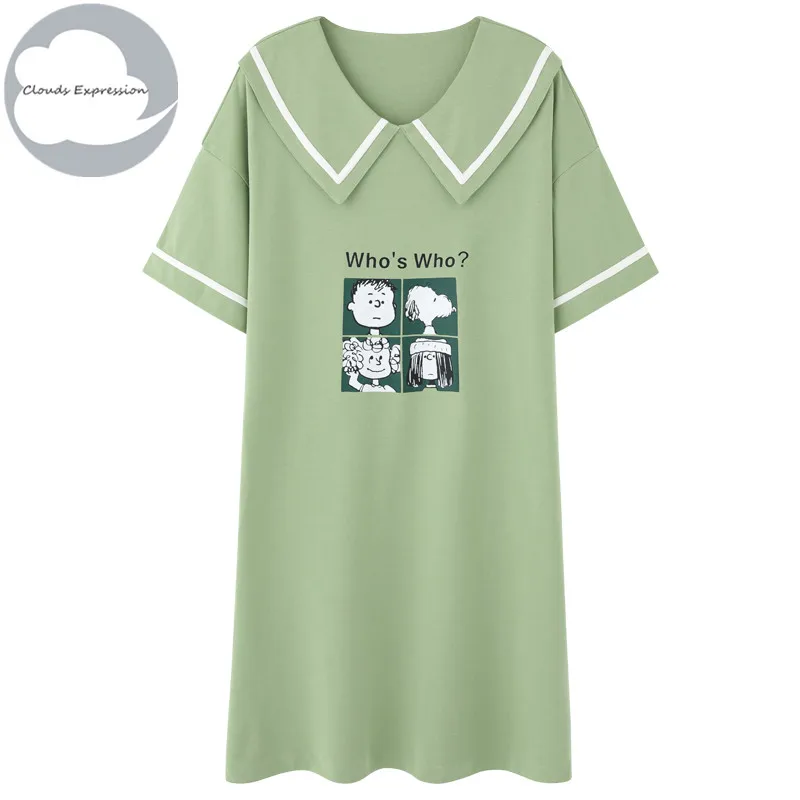 2020 Летняя трикотажная Хлопковая женская пижама с круглым вырезом и коротким