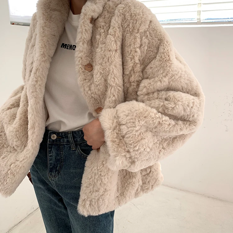 Mooirue 2019 зимние женские куртки из овечьей шерсти утепленный кардиган Harajuku