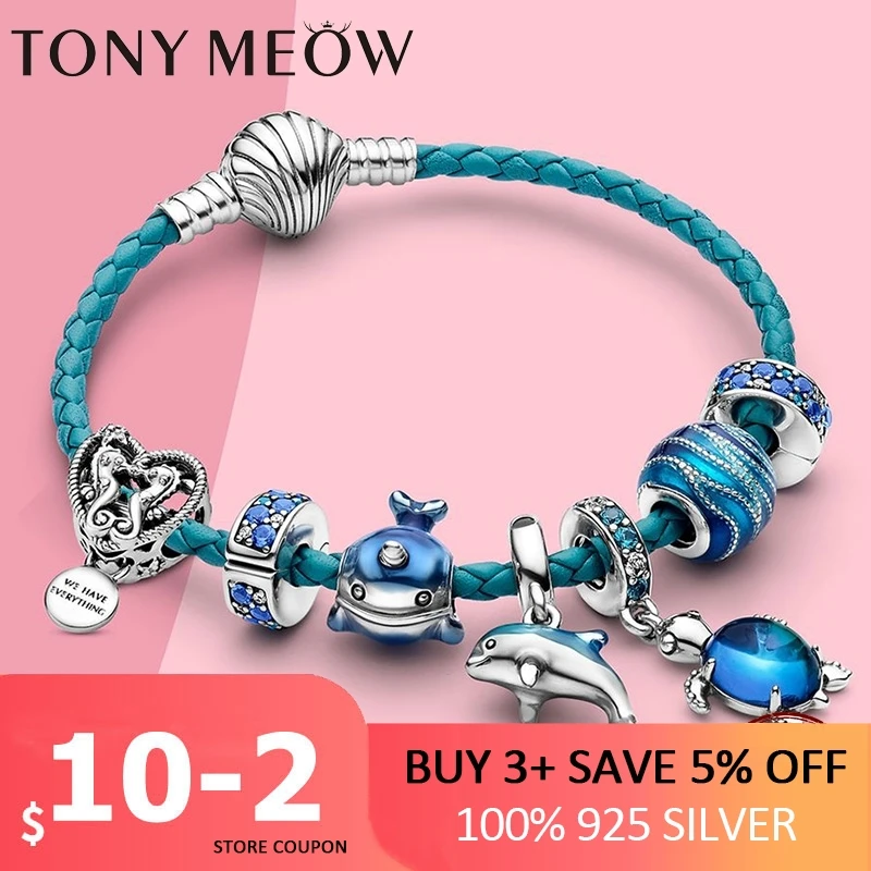 

Dolphin Charm 925 Sterling Silver Ocean Series Bead Charm Fits Original Pandora Bracelet Silver 925 Jewelry