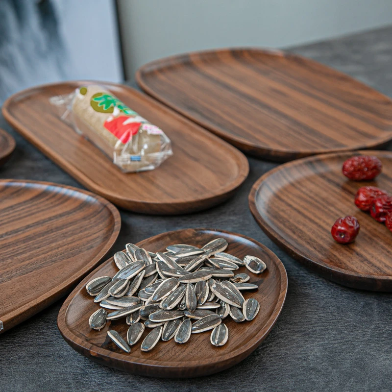 Поднос для посуды из черного ореха | Дом и сад