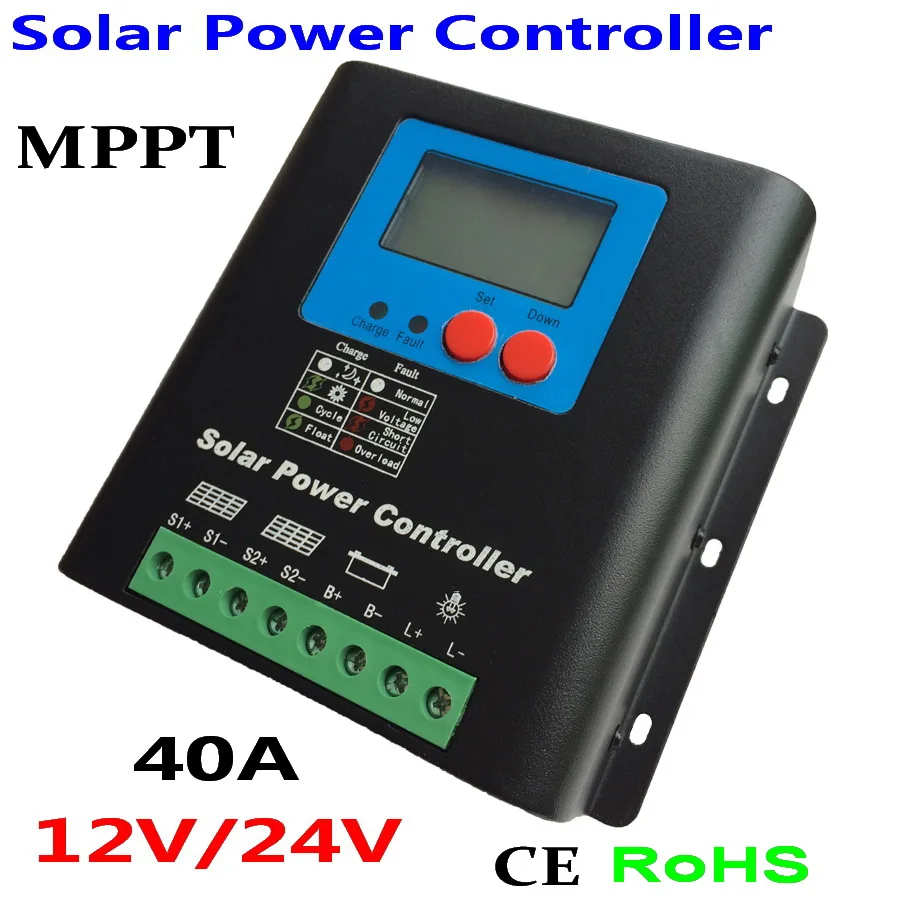 MPPT Солнечный контроллер 40A 50A 60A 70A 80A 90A 100A солнечное зарядное устройство 12V 24V