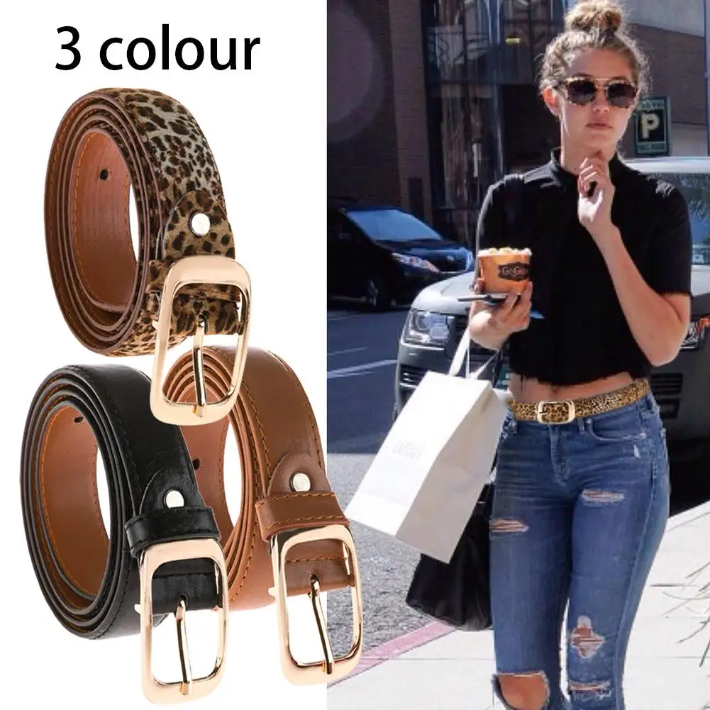 Леопардовые ремни женские Модные леопардовые пояса трендовые дикие тонкие