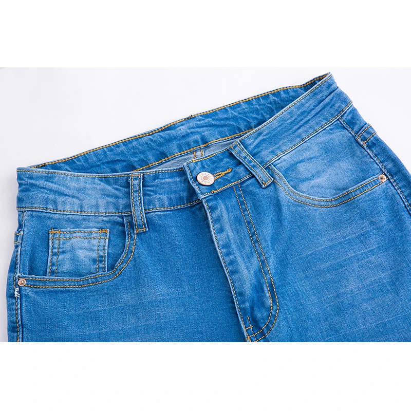 

Dilusoo Women Middle Waist Flare Jeans Pants Elastic Skinny Denim Jeans 4 Season Pencil Pants Woman Solid Casual Jeans Trousers