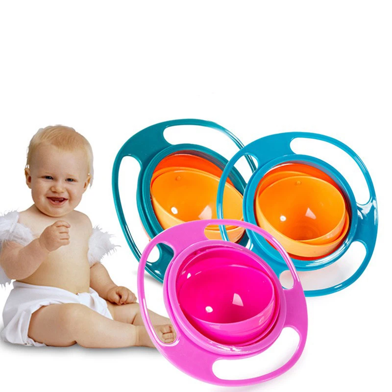 

360 Rotate Spill-Proof Solid Feeding Dishes Universal Gyro Bowl Practical Design Children Rotary Balance Novelty Gyro Umbrella