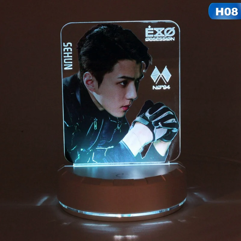 

2020 Kpop EXO BAEKHYUN CHANYEOL SEHUN OBSESSION Table Lamp Light Stick LED Night Light Bedside Lamp Lightstick Luminou