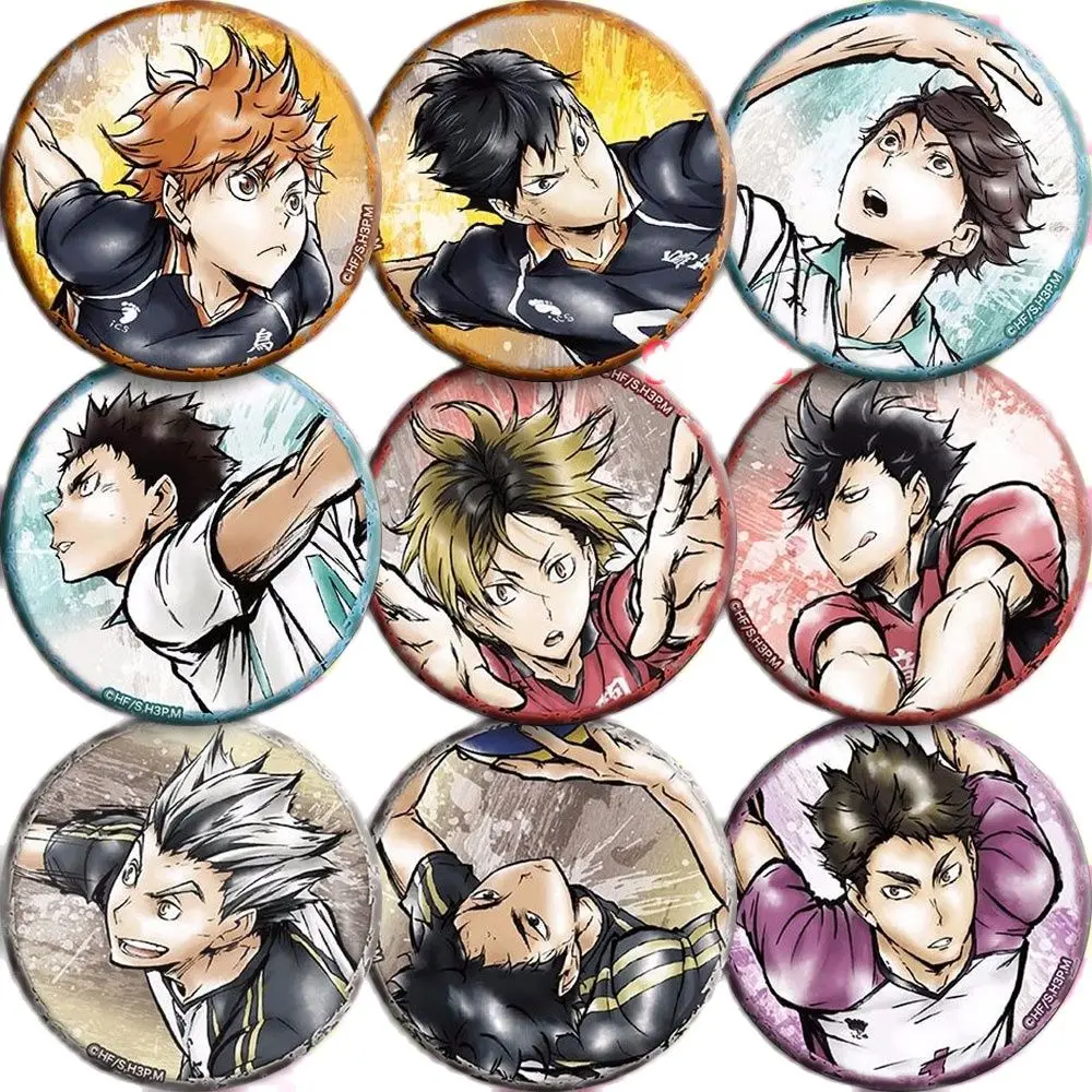 Японское Аниме haikyuu AOBHOHS JOBIO Косплей бедж брошь булавки собирать значки для