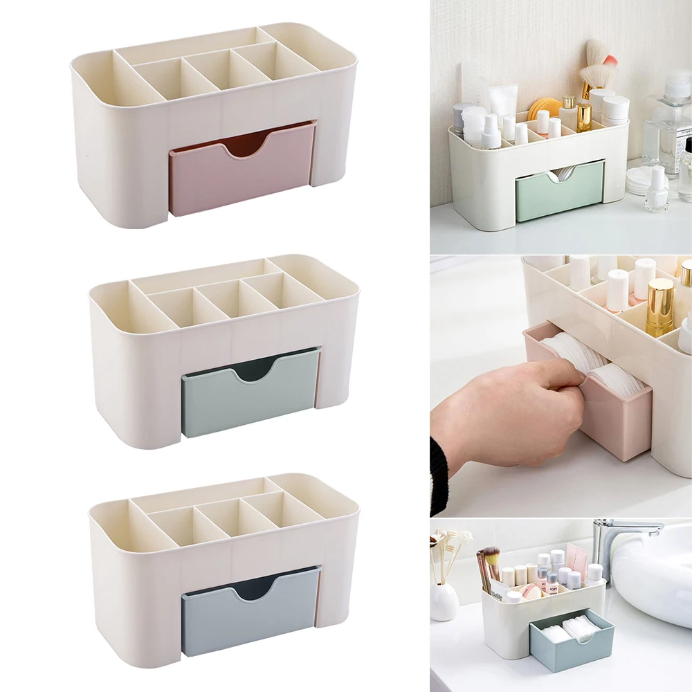 Junejour Plastic Makeup Organizer Storage Boxes Make Up Cosmetics Container HolderJewelry Sundries Box Home | Дом и сад
