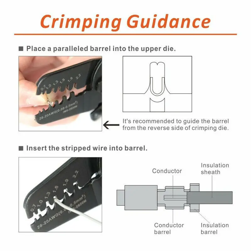 

17.5x10x3cm Crimper Cable Wire Open Terminals Connectors Plier Crimping Tool Durable Multi-Function Wire Cutter Hand Tool Pliers