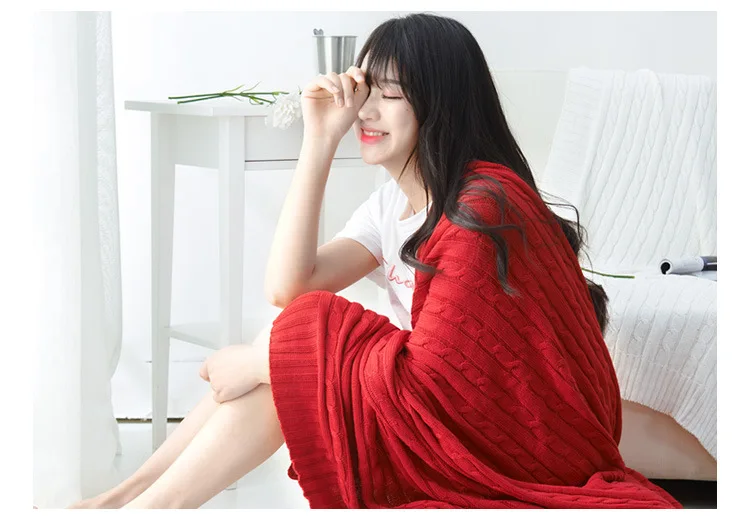 Aggcual Европа Новые продукты хлопок пледы одеяло трикотажные дорожные одеяла для