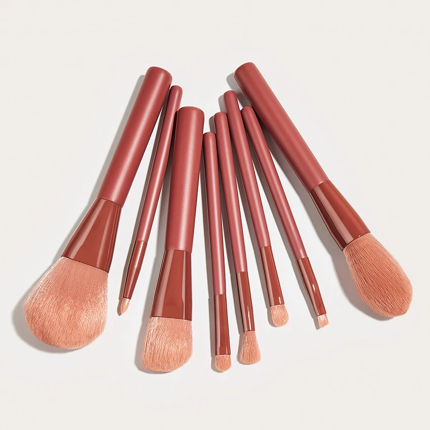 8 шт. набор кистей для макияжа с мягкой красной выпечкой | Красота и здоровье