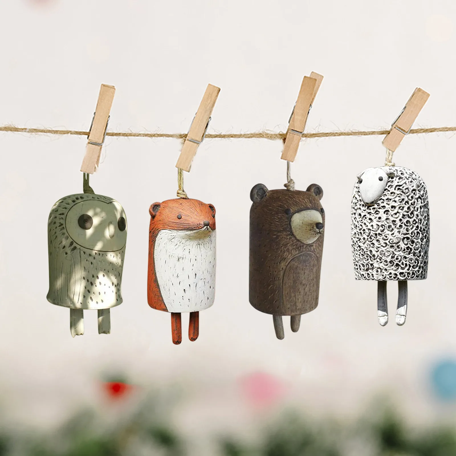 

Декоративная подвеска в виде животных, садовый декор в стиле бохо, ручная работа, абстрактное искусство, декоративная подвеска для двора