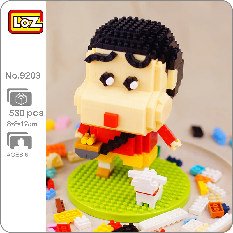 LOZ 9203 аниме мультфильм школьный собака животное 3D модель 530 шт. DIY Мини Алмазные