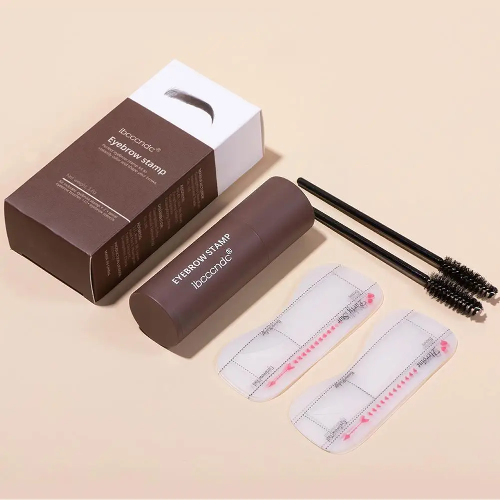

New Eyebrow Stamp Shaping Makeup Waterproof Brow Powder Colors Eyebrow 3 Contour Stick Hair Natrual Brush Black Eye Line Br Y4y9