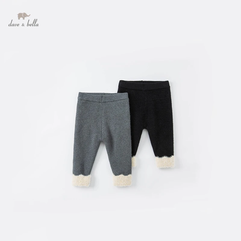 

DB18544 dave bella winter baby girls fashion solid pants children full length kids girl pants infant toddler trousers