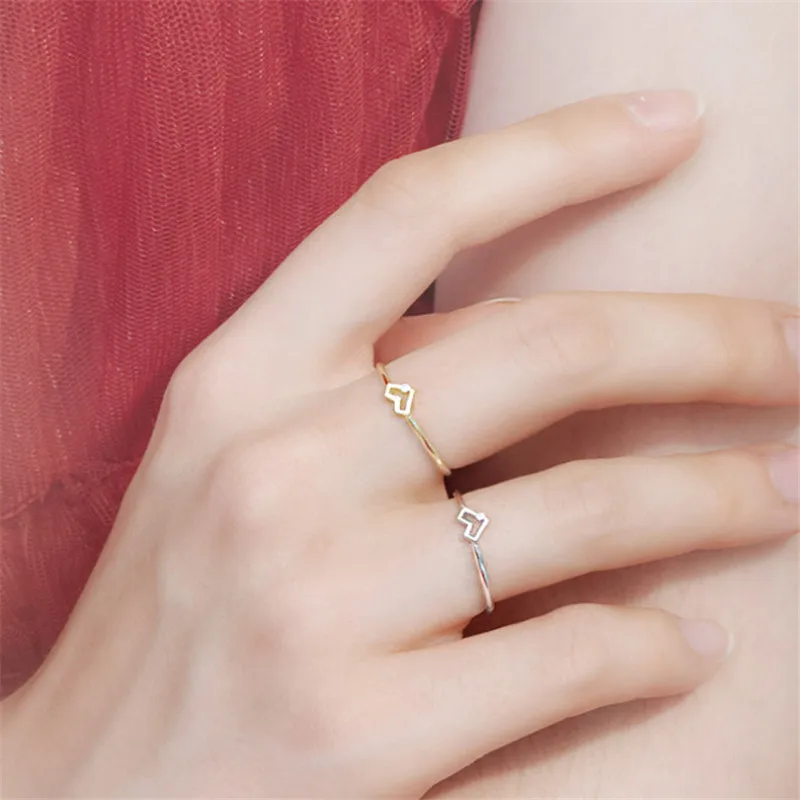 

Lovers Wedding Rings 925 Silver Super Mini Heart Rings Japanese Korean Style Girls Fashion Luxury Jewelry Resizable Open Rings