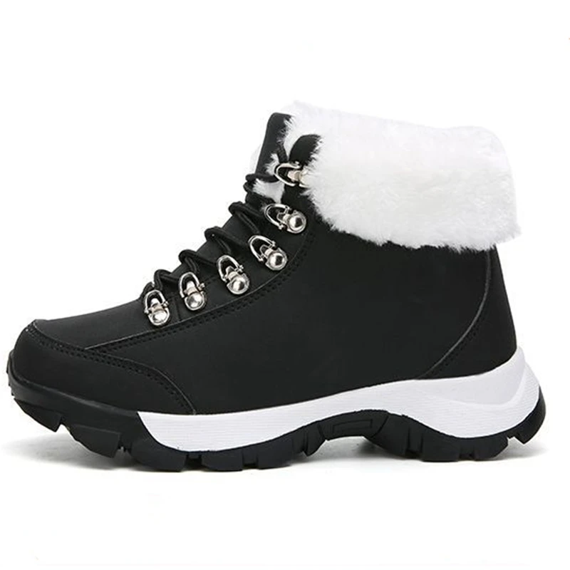 

Женские ботинки на меху, зимние короткие ботинки с высоким берцем, из хлопка, 2021