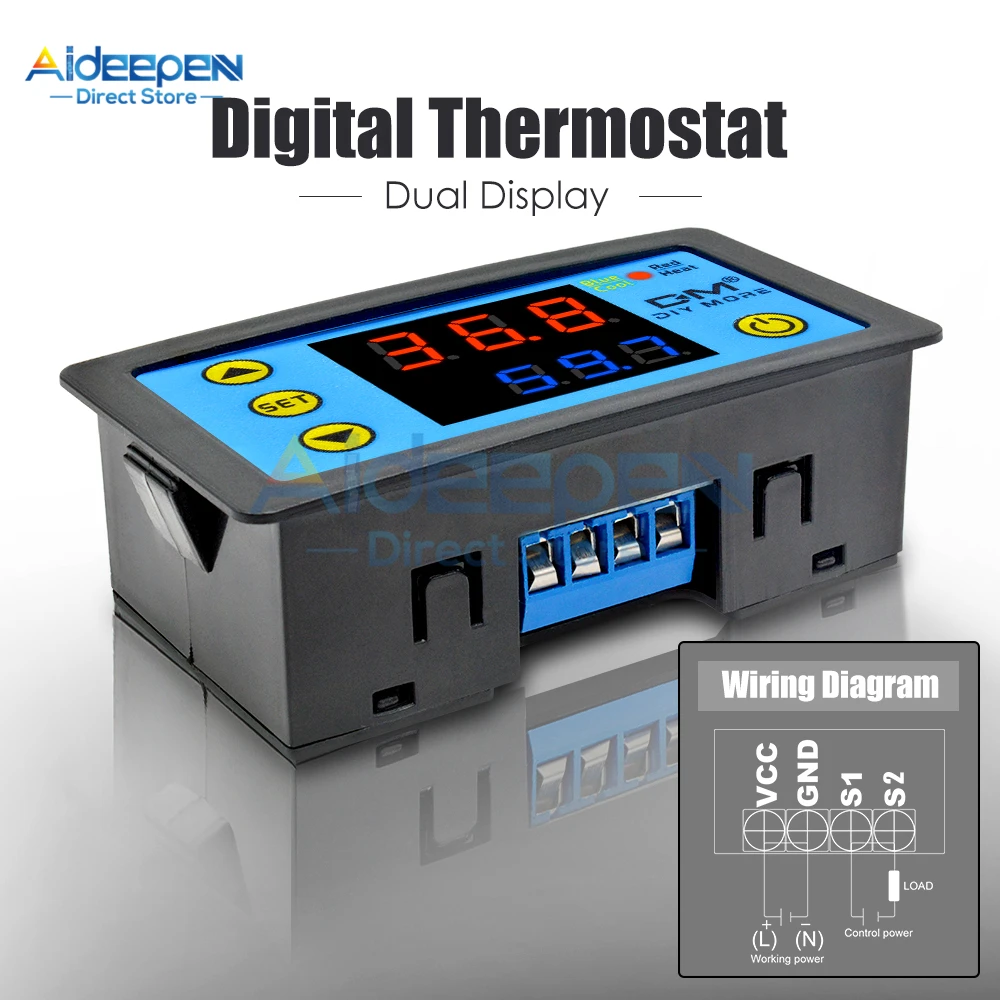 Контроллер температуры для инкубатора термометр W3231 цифровой двойной холодного