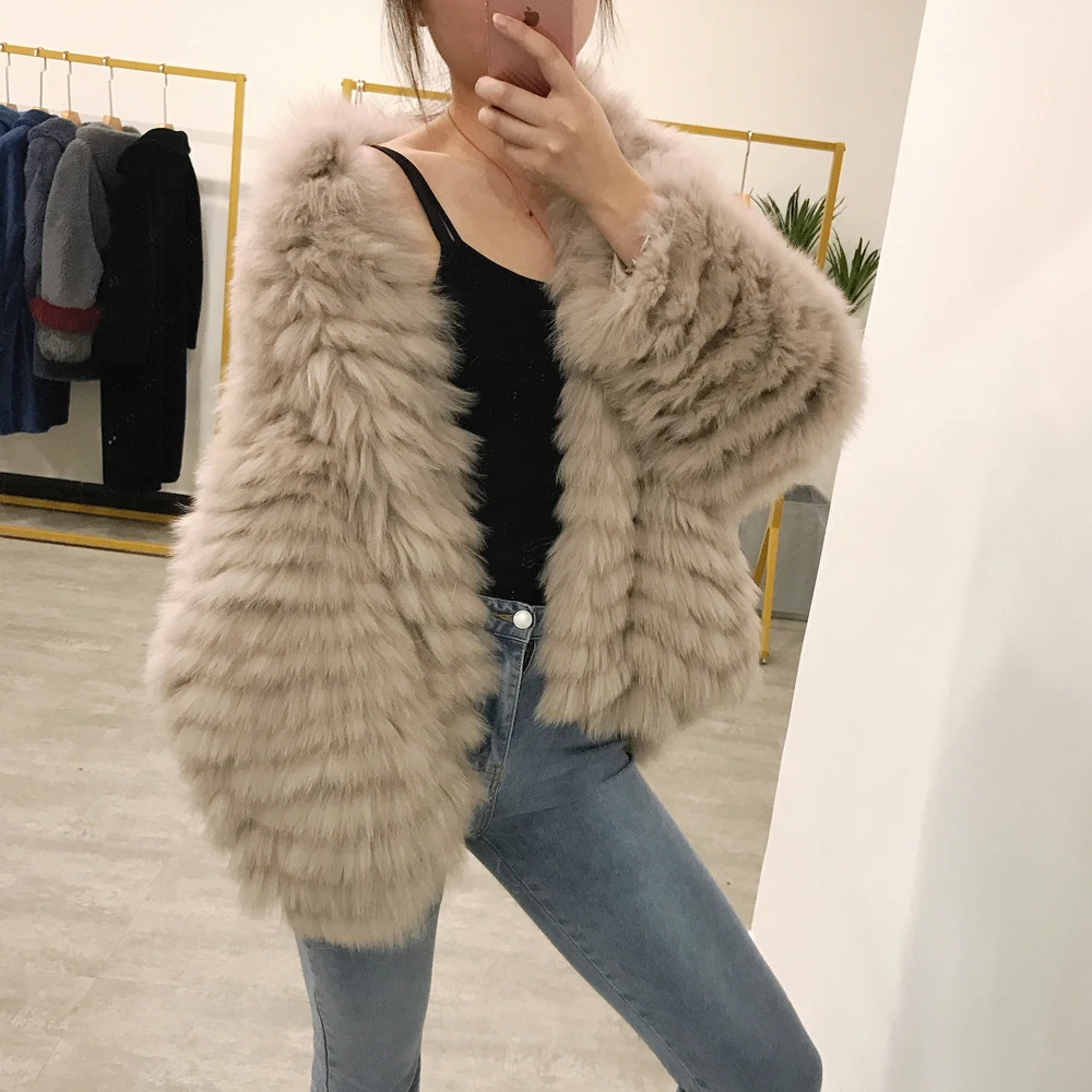Женская Шуба из лисьего меха в канадском стиле зимняя шуба 2021 | одежда
