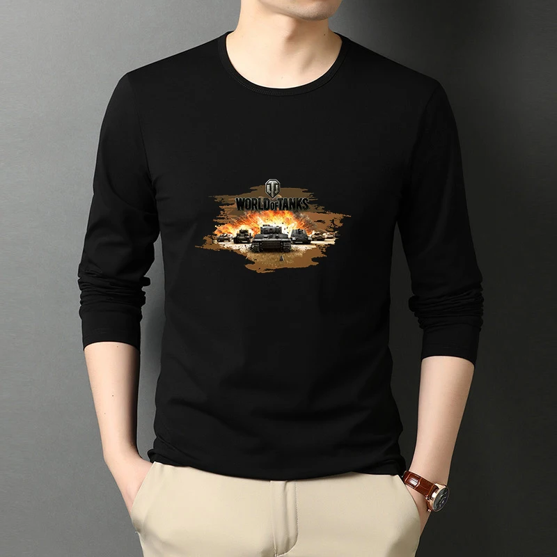 Game World Of Tanks 100% Cotton T Shirt Men Women Casual O-neck Long Sleeved Mens Tshirts Autumn T-shirt Male Tops Tees