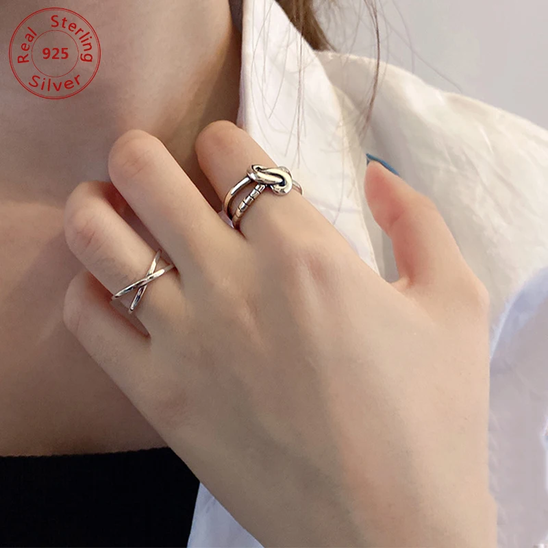 Hign качество двойной слой с крестом узел кольцо для Для женщин Подарки на день