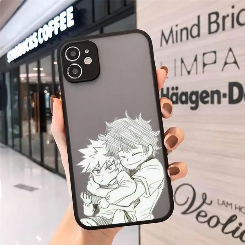 

My hero academia anime Phone Case matte transparent For iphone 7 8 11 12 plus mini x xs xr pro max cover