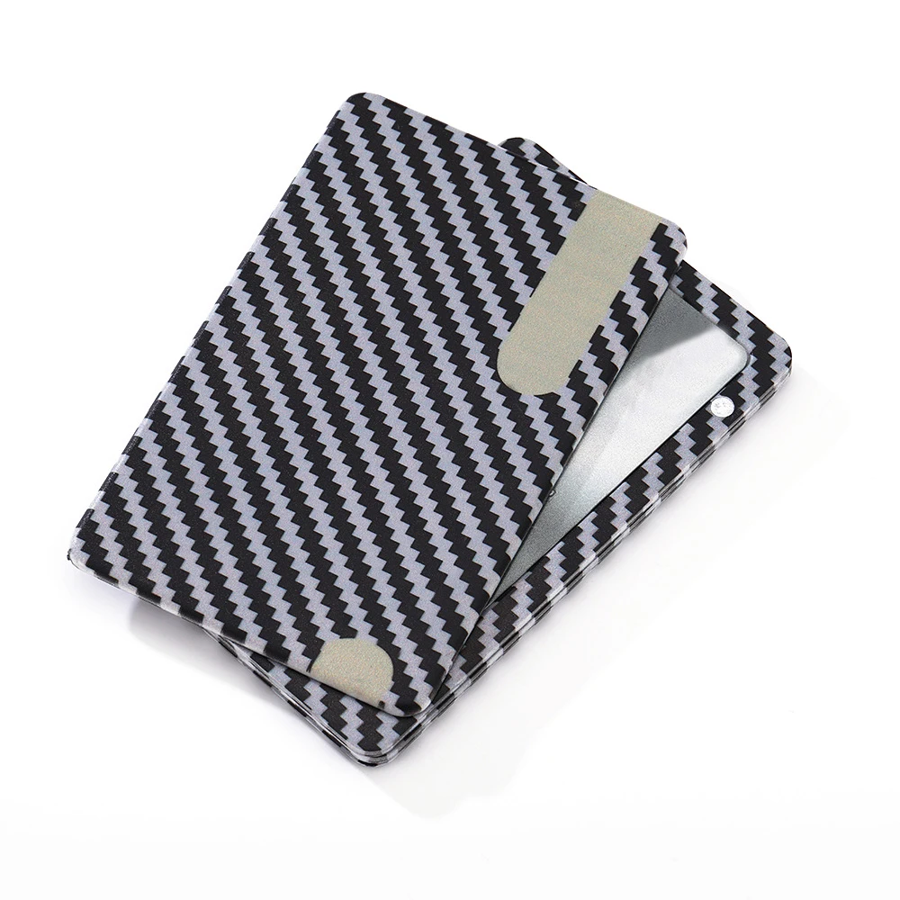 Новый Полосатый черный искусственный карбоновый чехол для магнитной карты Стиль