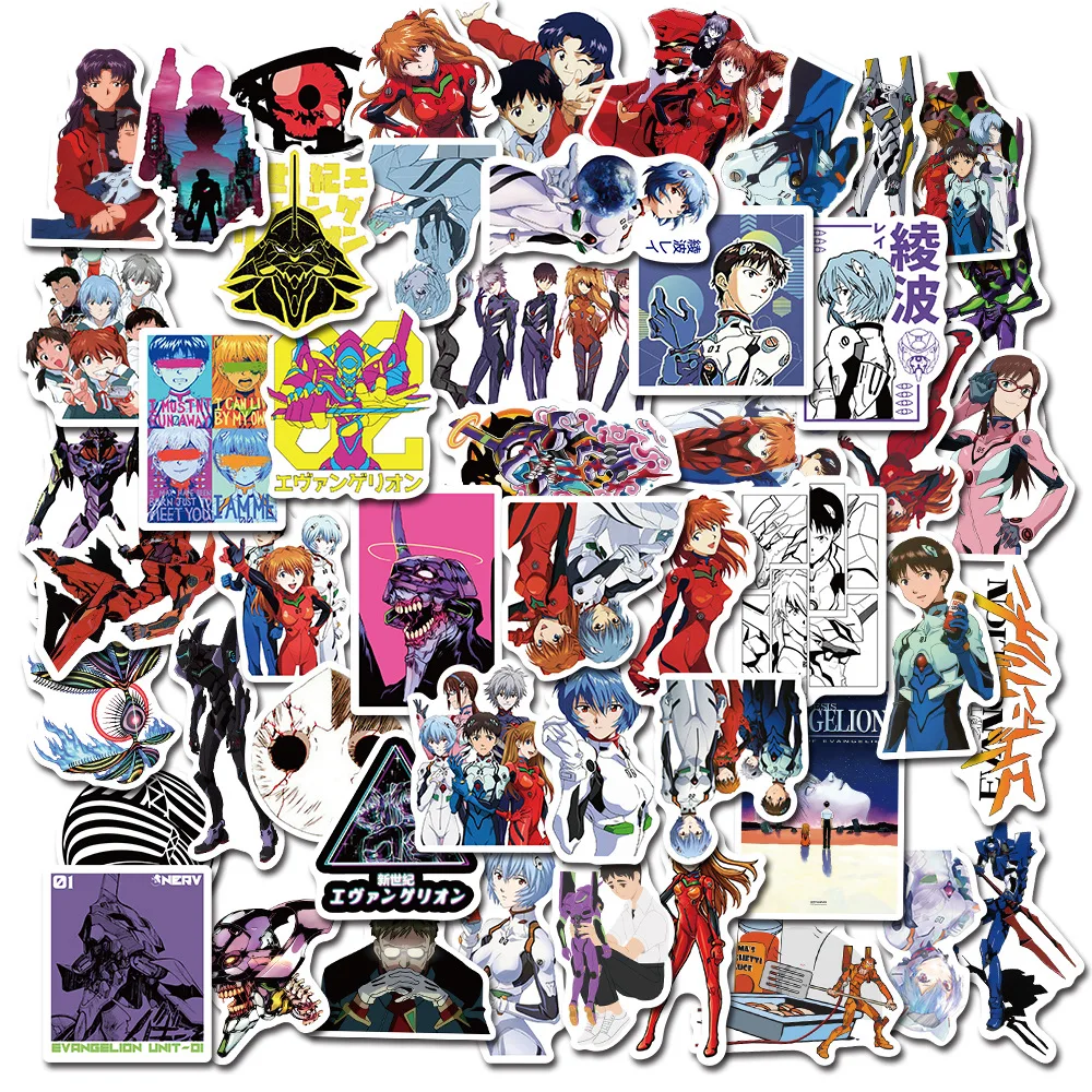 Etiquetas adhesivas de anime japon&eacute;s para motocicleta, cuaderno, ordenador, coche, DIY, pegatina de juguetes para ni&ntilde;os, refrigerador, 50 unidades por paquete-2