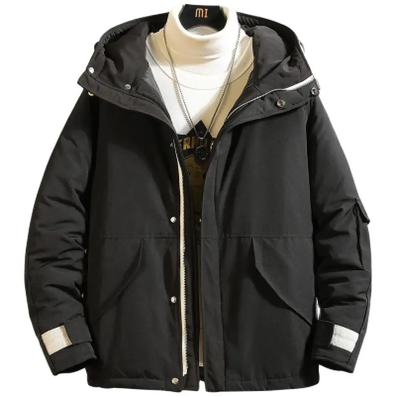 

2021 Mens Casual Warm Thick Parkas Winter Male Fashion Outwear Windproof Hoodies Parkas Man Streetwear Harajuku Hip Hop Parkas