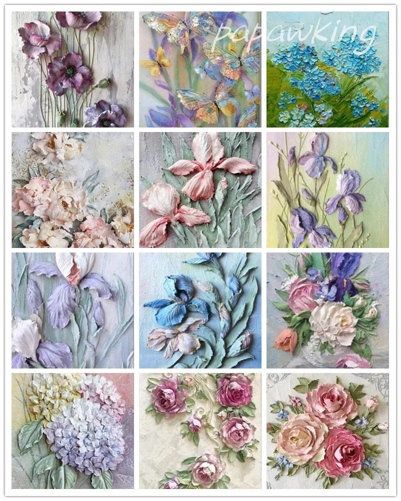 

Diy Flower Oil Painting Diamond Painting Full Diamond Cross Stitch Kit Exquisite Rhinestone Embroidery Home Decoration Pictures