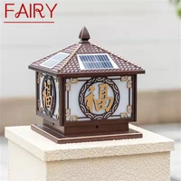 fairy black lawn lamp outdoor retro led lighting waterproof classical for home villa path garden solar