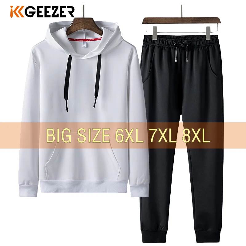 Мужская толстовка с капюшоном размеры 5XL 6XL 7XL 8XL комбинезоны спортивный костюм