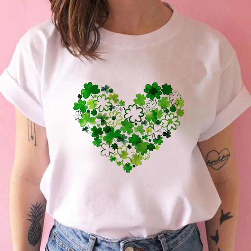 

Sweet Heart Funny Printed T-shirt Women's T-shirt Fashion Casual White T-shirt Graphic T-shirt Short Sleeve