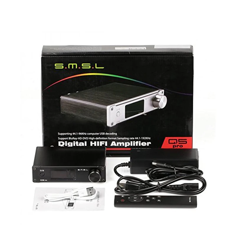 SMSL Q5 PRO 45 Вт* 2 192 кГц/24 бит чистый цифровой усилитель мощности с пультом дистанционного управления