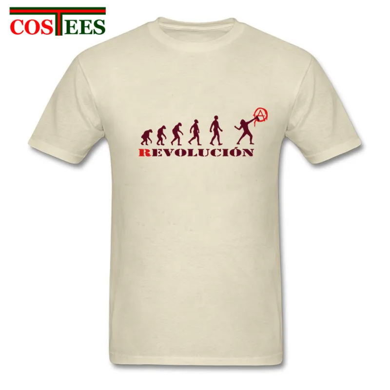 С забавным рисунком повседневные футболки для мужчин брендовая анархии Символ