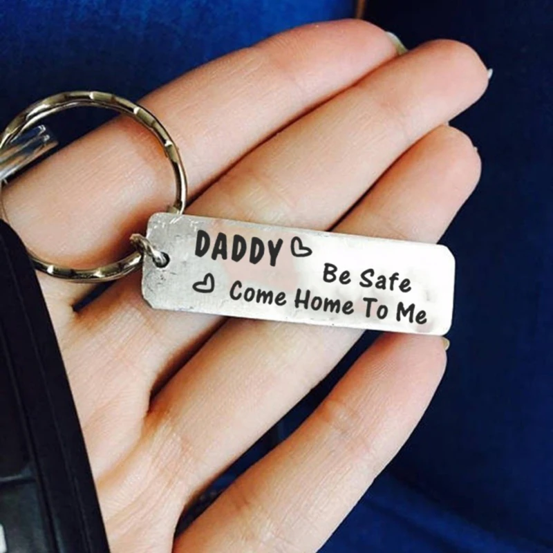 Брелок в стиле милитари с надписью Be Safe Гравировальный брелок Daddy на день