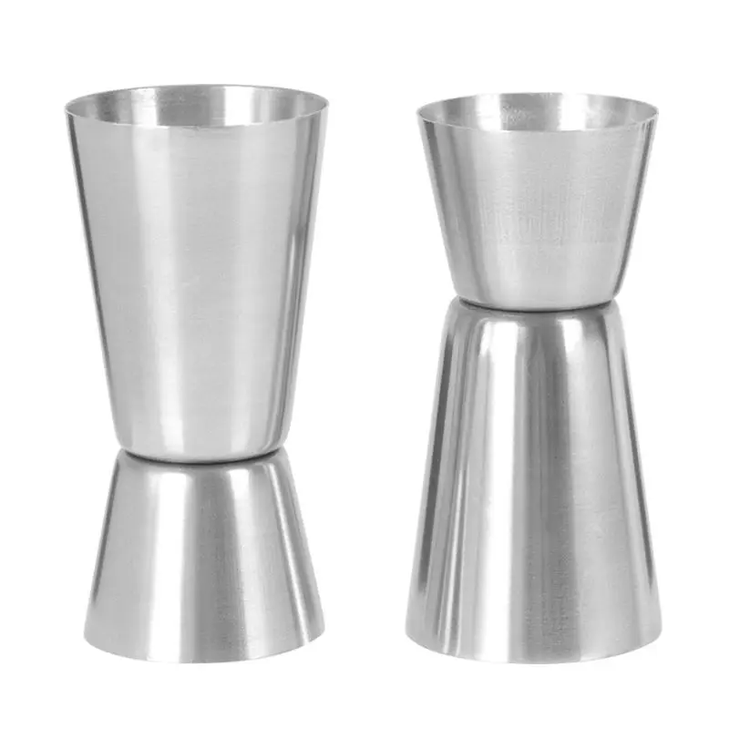 25/50 мл Нержавеющая сталь коктейльное мерный стаканчик двойной измерения выстрел