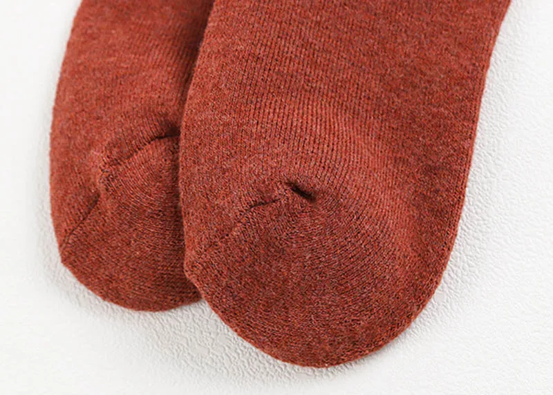 LKWDer 3 Pairs Winter Warm Socks For Women Solid Color Thick Wool Rabbit Hair Socks Snow Against Cold Warm Cotton Sock Sox Meias