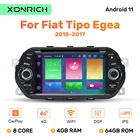 Автомагнитола IPS DSP, 64 ГБ, 1Din, Android 11, DVD для Fiat Tipo Aegea Egea 2015, 2016, 2017, автомобильный мультимедийный плеер, GPS, навигация, стерео