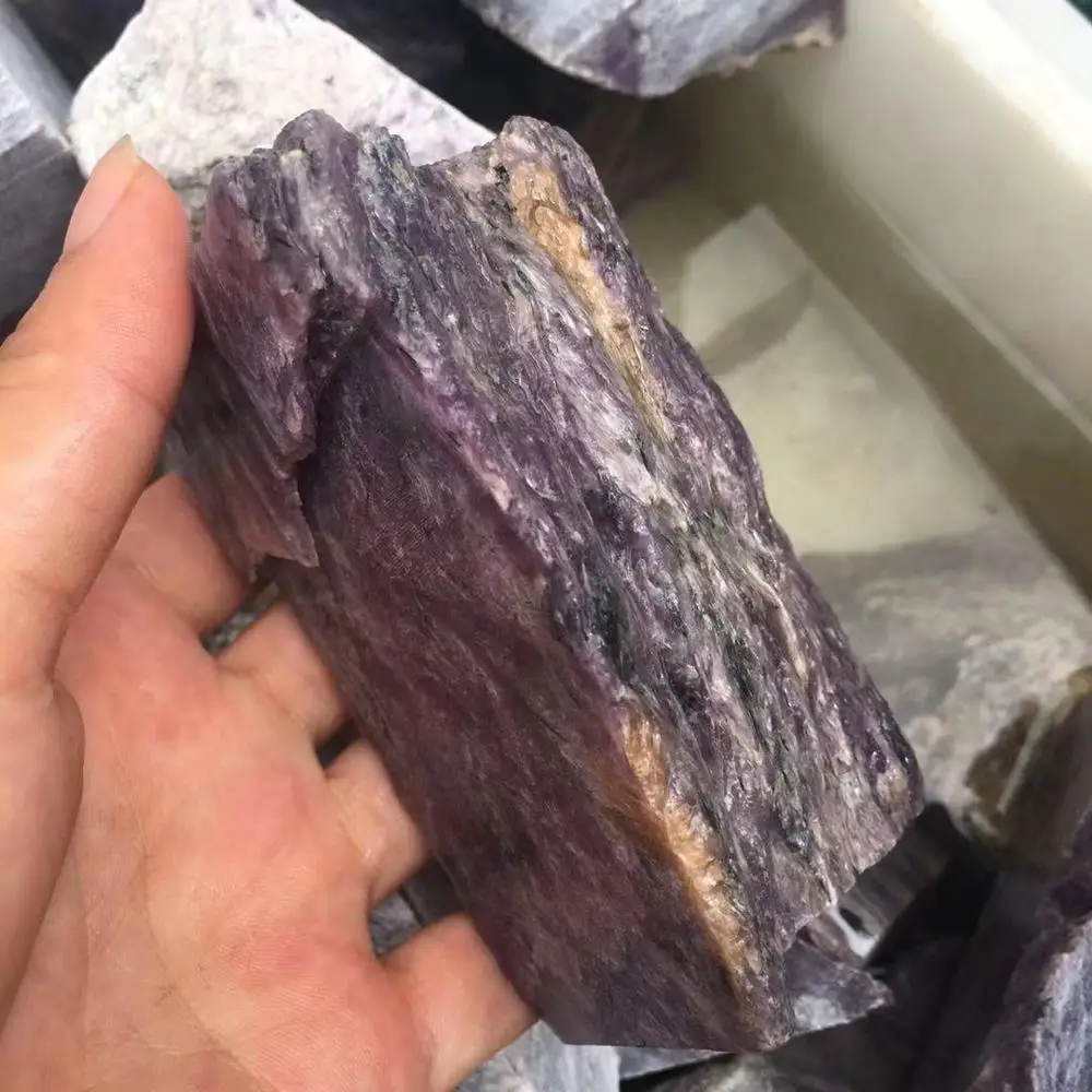 Натуральное сырье Charoite камень кварц кристалл необработанный лечебные