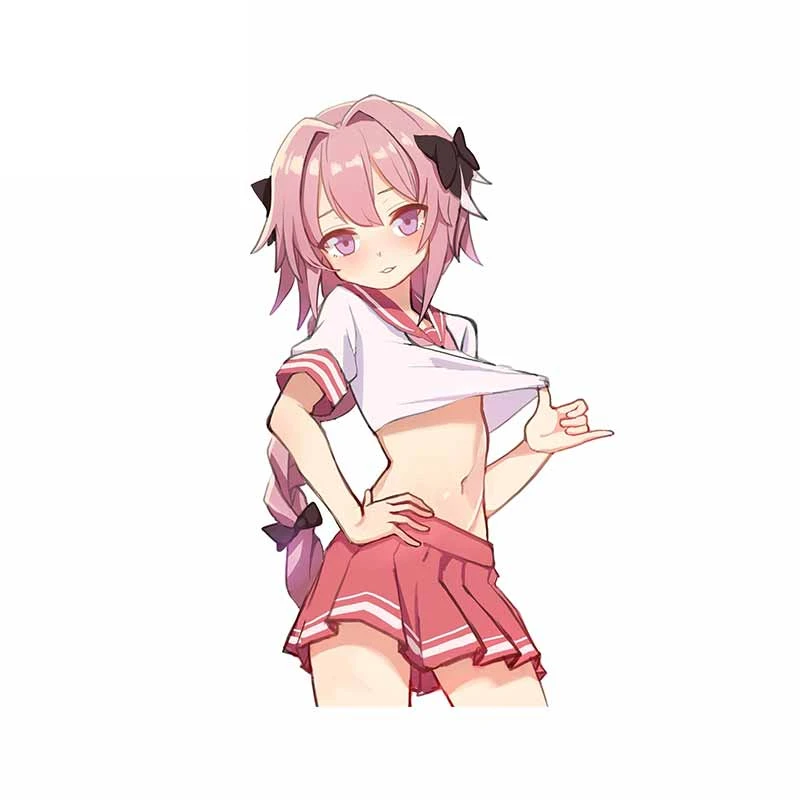 

13cm X 8cm for Fate Apocrypha Astolfo Uniform RV Windshield Car Stickers Anime Surfboard Decal Laptop Walls Doors Decoration