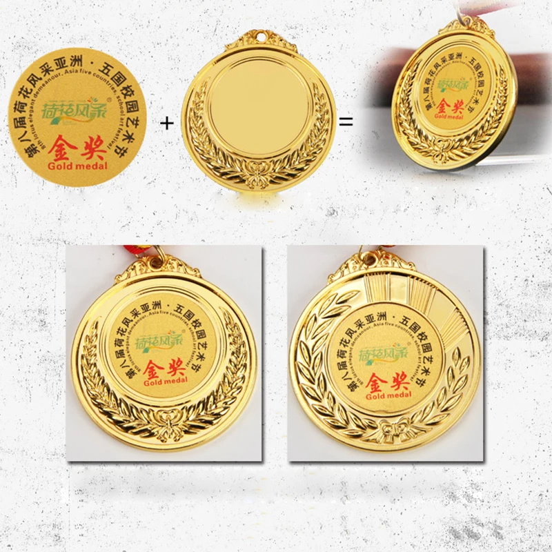2020 пользовательские медали из цинкового сплава Позолоченные пшеничные для