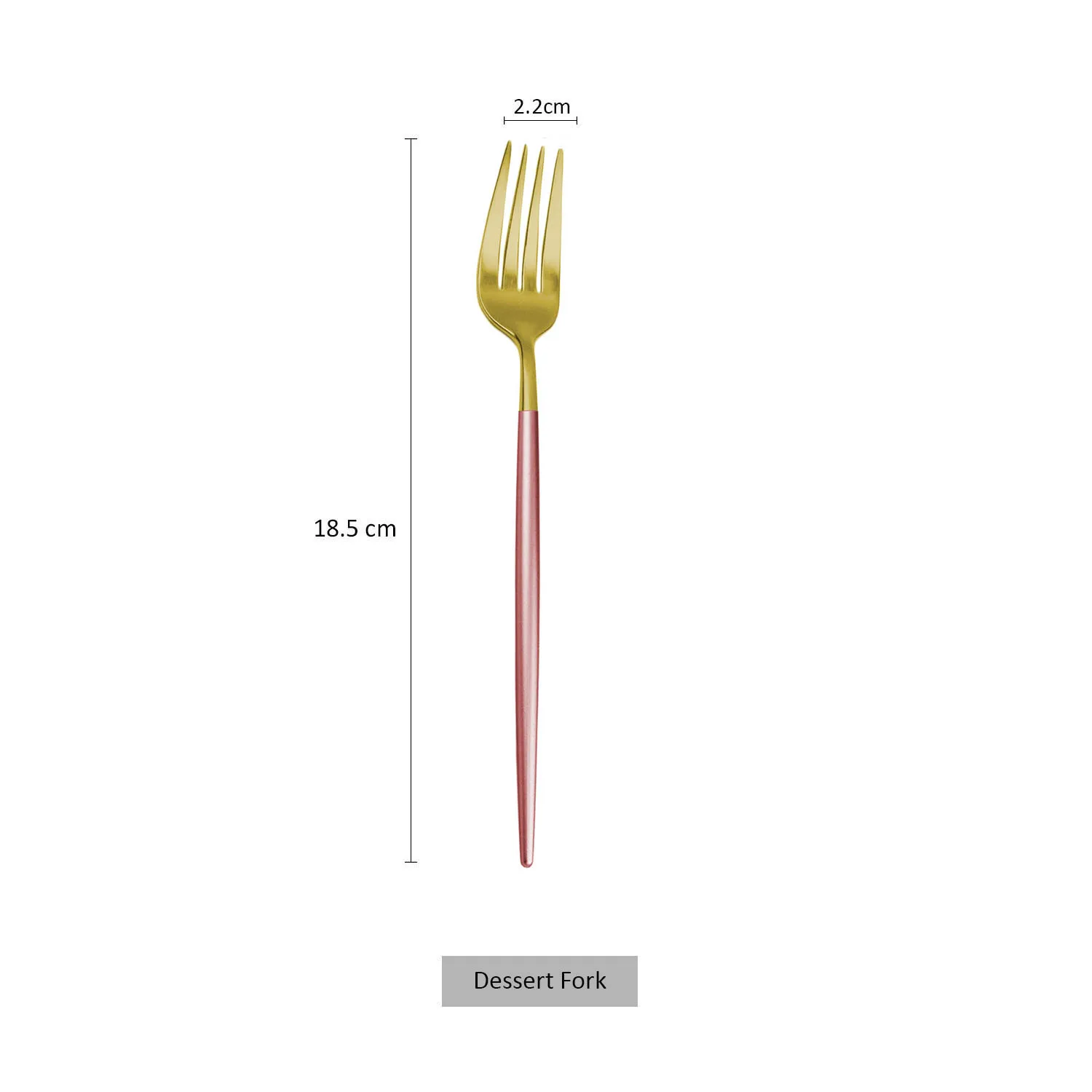 dessert fork Золотой набор посуды 304 нержавеющая сталь набор столовых приборов Красочный столовый набор для кухни Западная Посуда Вилка Нож Совок столовое серебро - Цвет: dessert fork